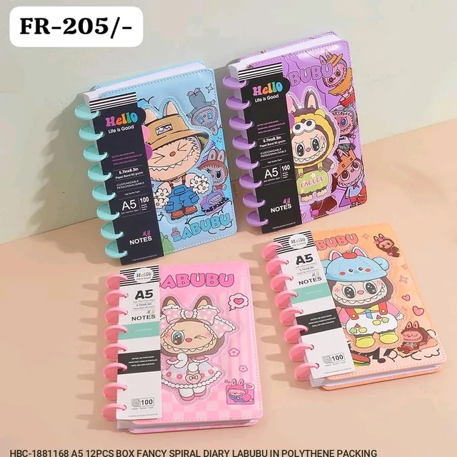 LABUBU SPIRAL DIARY A5 168 PAJE