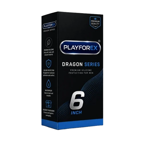 PLAYFOREX® Dragon Series Premium Silicone Protection for Men – 6 Inch | Pack of 1 