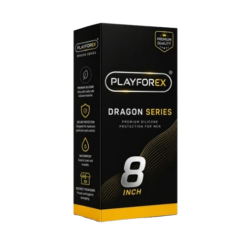 PLAYFOREX® Dragon Series Premium Silicone Protection for Men – 8 Inch | Pack of 1
