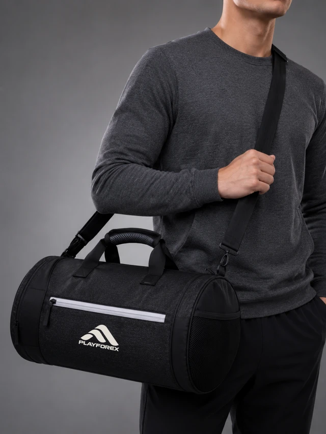 Playforex Gym Bags for Men Compact Sports Duffle for Women Unisex Duffle Bag for Carry & Travel Adjustable for Shoes Towel Duffel Sports Bag