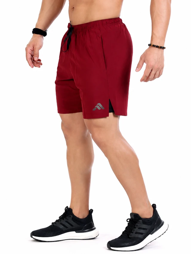 Playforex 2 in 1 Compression Shorts Maroon