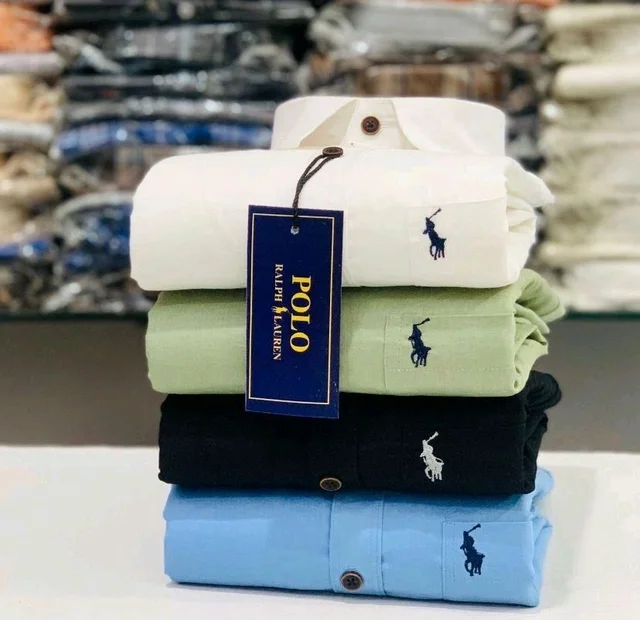 Polo Men's Plain Shirt Combo - Pack of 4 | Premium Cotton | Casual & Formal Wear - L-40