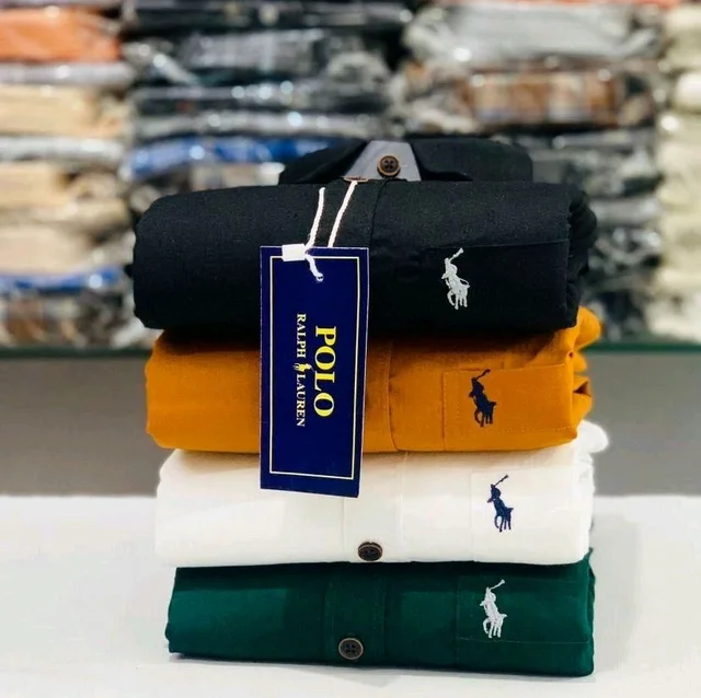 Polo Men's Plain Shirt Combo - Pack of 4 | Premium Cotton | Casual & Formal Wear