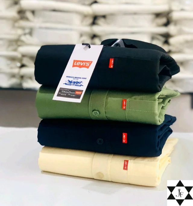 Levi Men's Premium Cotton Plain Shirt Combo (Pack of 4) l Casual & Formal wear - M-38