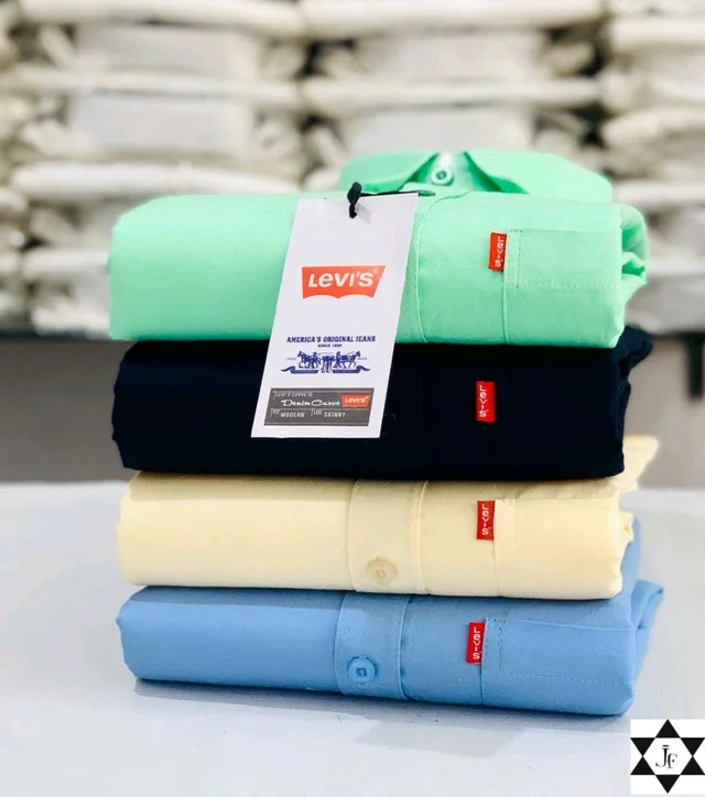 Levi Men's Premium Cotton Plain Shirt Combo (Pack of 4) l Casual & Formal wear - XXL-44