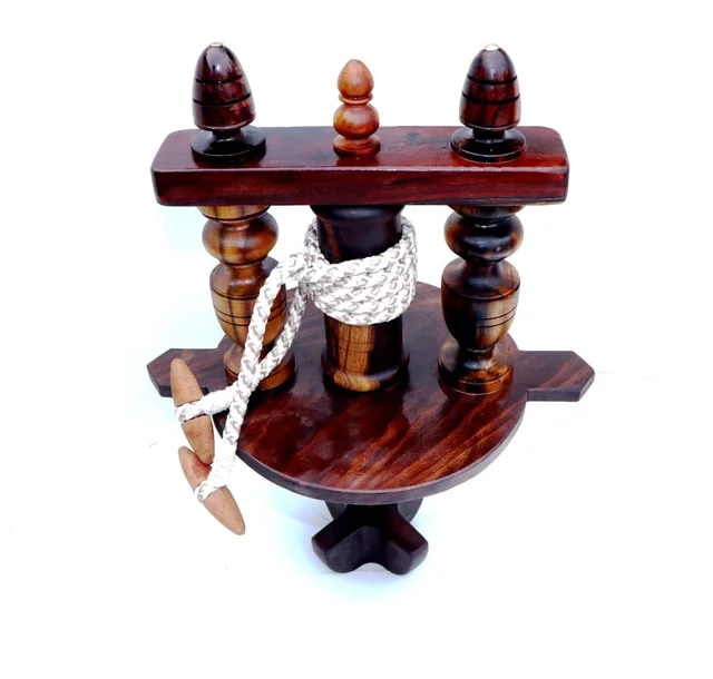 Handcrafted Wooden Bilona Mathani Fix Height