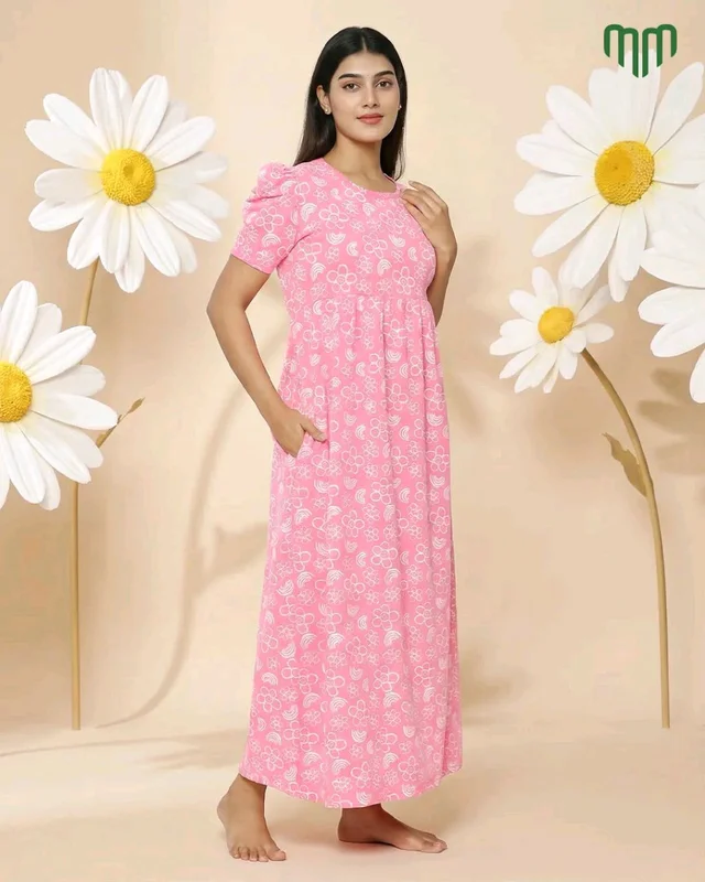 Pink-Bloom Casual Loungewear - Full Length