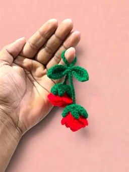 Pritha Crochet Rose Bag Charms