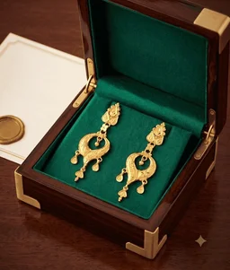 Swarna Mayuri Earrings For Women , - Free