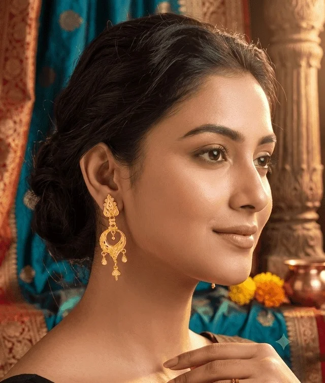 Swarna Mayuri Earrings For Women , - Free