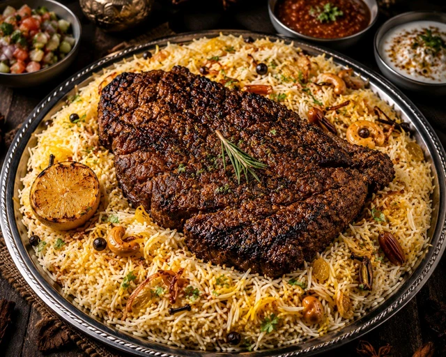 Beef Mashwai with Rice