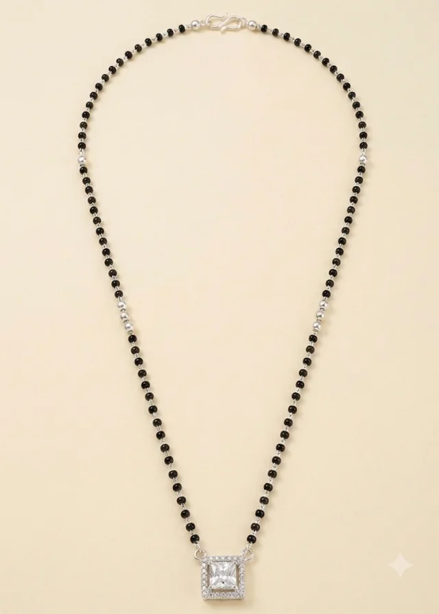  Silver Love Laurel  Mangalsutra 