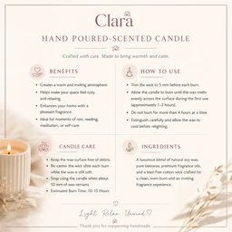 Clara Vanilla Scented Candle ( 50 G )
