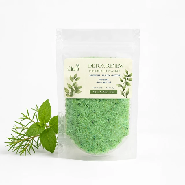 Clara Detox Renew Bath Salt (50g) - Algae Green