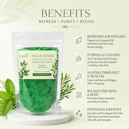 Clara Detox Renew Bath Salt (200 g) - Algae Green