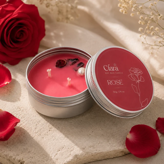 Clara Rose Scented Candle ( 50 G )