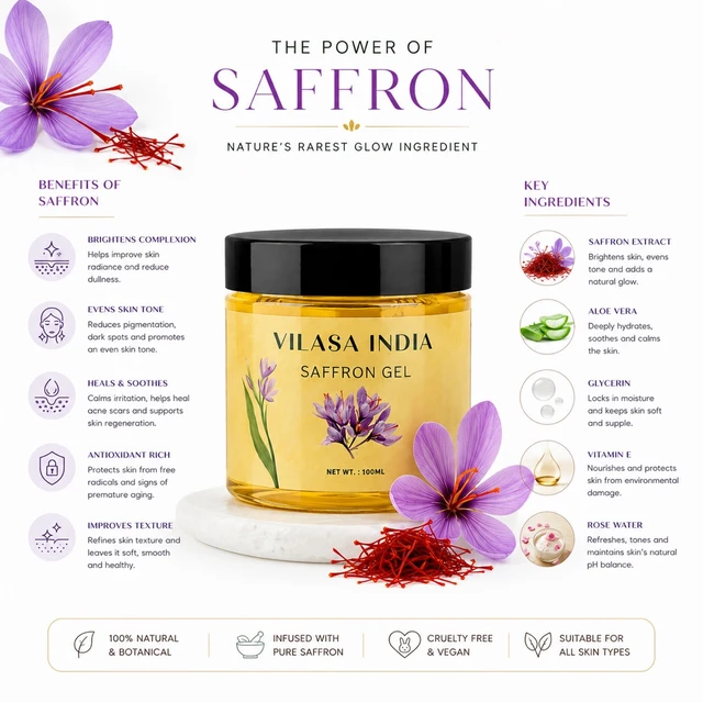 Clara Saffron Gel – Premium Skin Brightening & Hydrating Gel (100 ml)