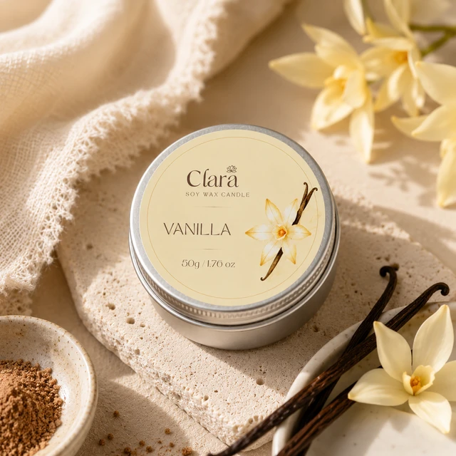 Clara Vanilla Scented Candle ( 50 G )