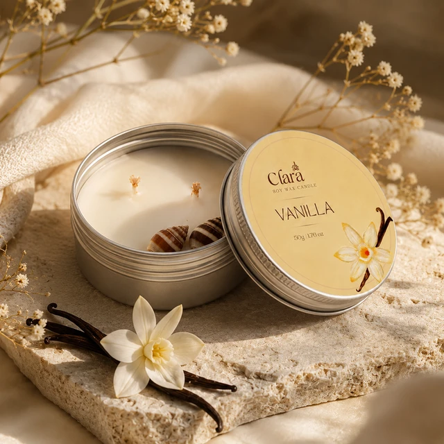Clara Vanilla Scented Candle ( 50 G )