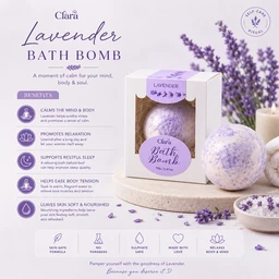 Clara Lavender Bath Bomb (70 g)