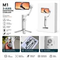 M1 3-Axis Smartphone Gimbal Stabilizer – Handheld Mobile Phone Video Stabilizer