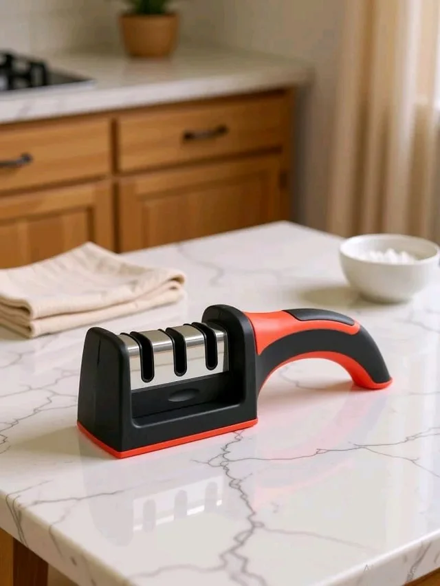 3-Stage Professional Knife Sharpener – Fast, Safe & Easy Kitchen Knife Sharpening Tool