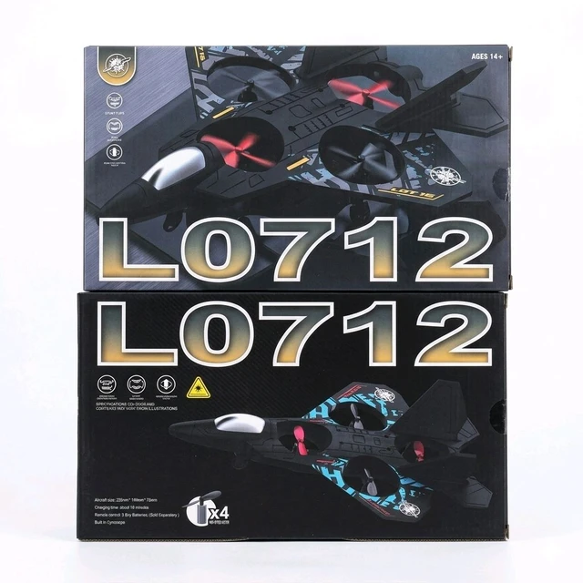 LO712 RC Flying Jet Drone with LED Lights | 2.4GHz Remote Control | 360° Stunt | USB Rechargeable | Indoor & Outdoor Toy