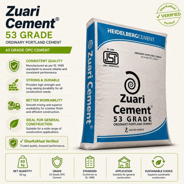 Zuari OPC Cement (53 Grade) - 50 Kg