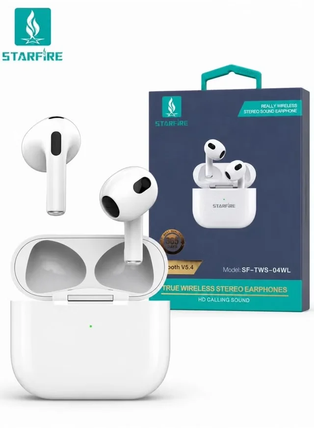 Touch Control Bluetooth Earbuds V5.4, Dual Channel Stereo Wireless Earphones, IPX4 Sweat Resistant, 10m Range, 300mAh Charging Case, Lightweight Comfort for Calls, Music & Daily Use