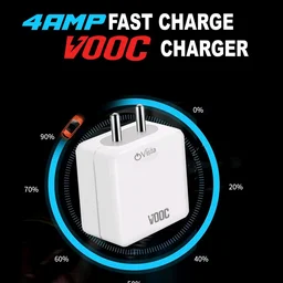 Ovista 40 W Quick Charge 4 A Wall Charger for Mobile with Detachable Cable (White, Cable Included)