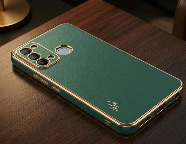 Zelexi Premium Back Cover for itel Vision 3 | Luxury Gold-Plated Electroplating Edges | Slim, Shockproof & Camera Protection Case (Emerald Green)