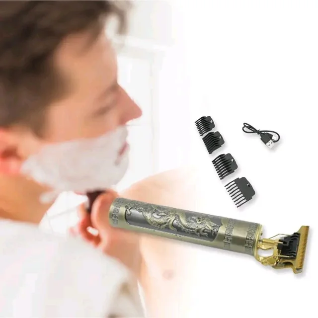 Men?s Hair Beard Trimmer Electric Clipper with Guide Combs, Oil Cleaning Brush