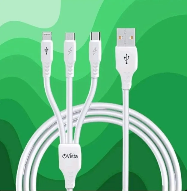 Ovista OVista The Power of 3-in-1 Multi Charging Cable (Model: OVDM009) | 4.5 Amp Super Fast Charging Cord | New Upgraded In-Mold Structure Design with High-Temperature Protection (White)