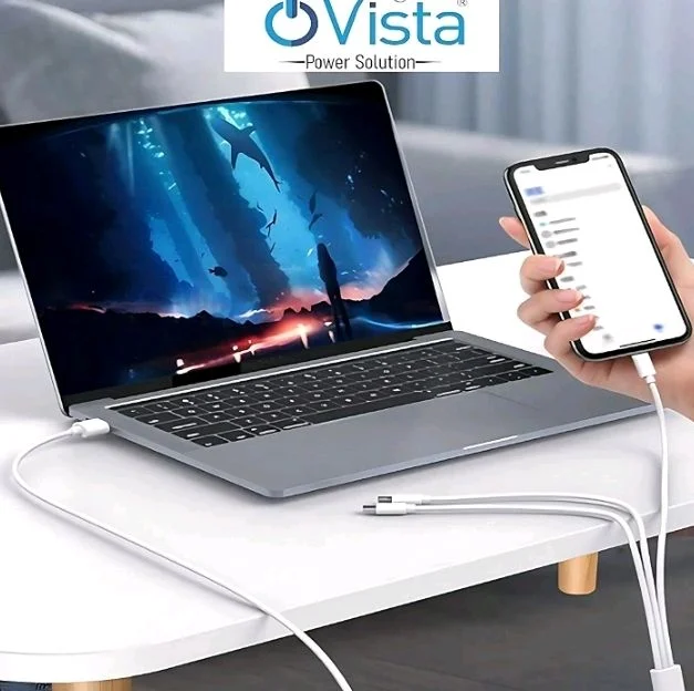 Ovista OVista The Power of 3-in-1 Multi Charging Cable (Model: OVDM009) | 4.5 Amp Super Fast Charging Cord | New Upgraded In-Mold Structure Design with High-Temperature Protection (White)