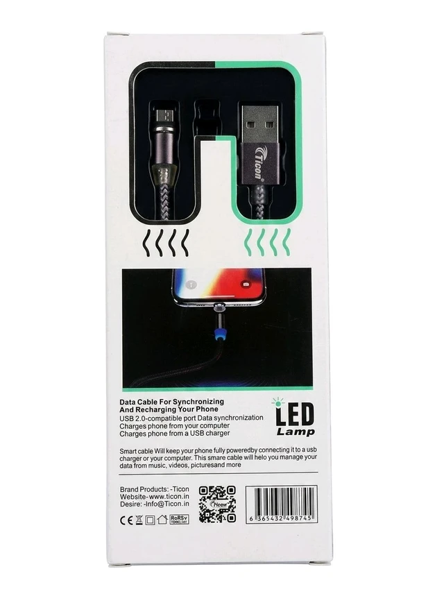 Ticon 🧲 Ticon FC-237 V8 Magnetic Charging & Data Cable