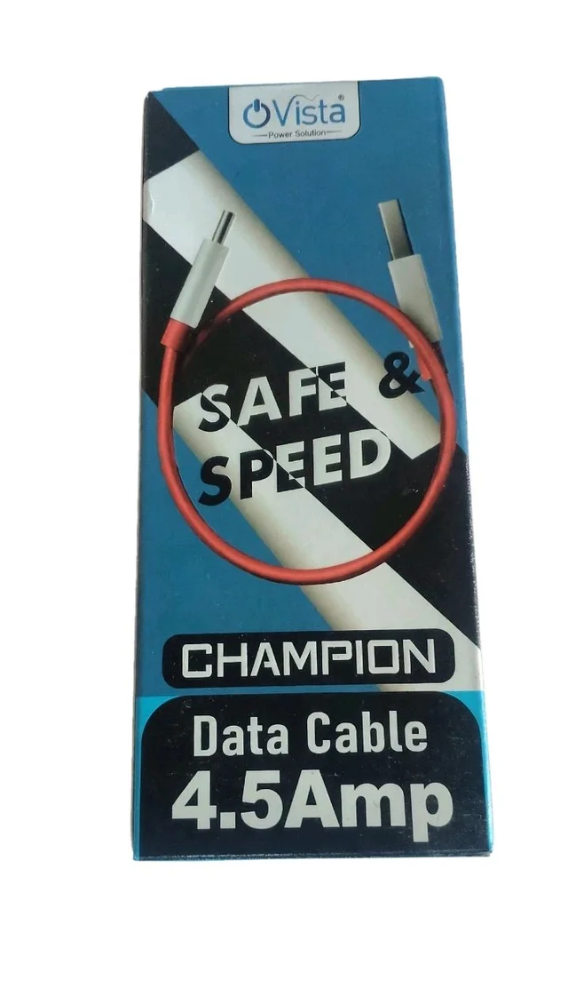 Ovista Micro V8 Fast Charging Data Cable 1 Meter - 100% Fast Charging & Data Transfer, Strong TPE Red Cable, Model Ovdm-004