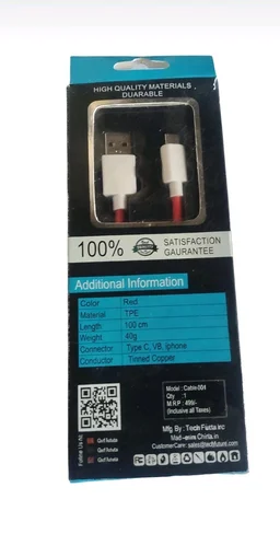 Ovista Micro V8 Fast Charging Data Cable 1 Meter - 100% Fast Charging & Data Transfer, Strong TPE Red Cable, Model Ovdm-004