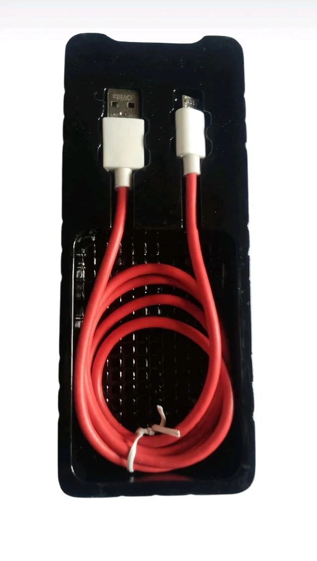 Ovista Micro V8 Fast Charging Data Cable 1 Meter - 100% Fast Charging & Data Transfer, Strong TPE Red Cable, Model Ovdm-004