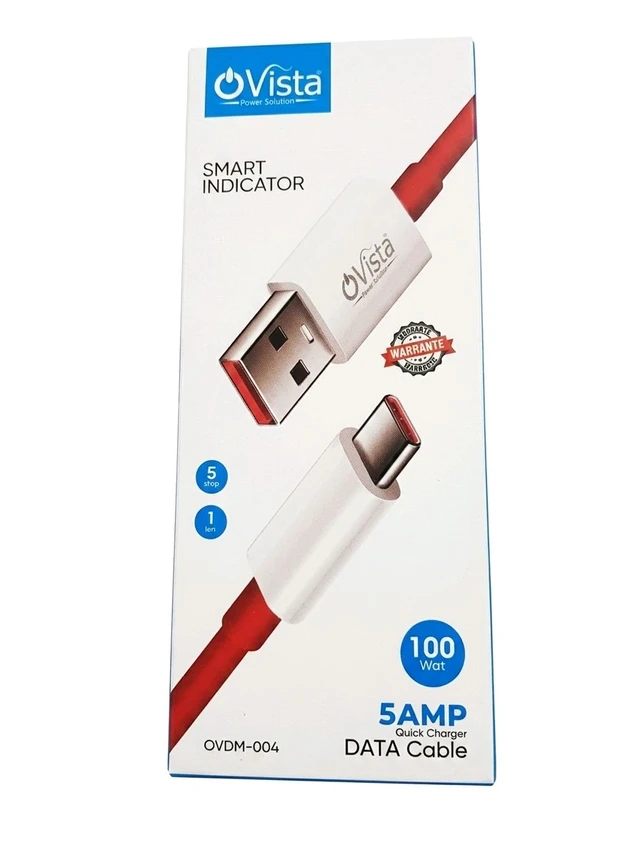 Ovista 100W 5AMP Smart Indicator Data Cable Type C