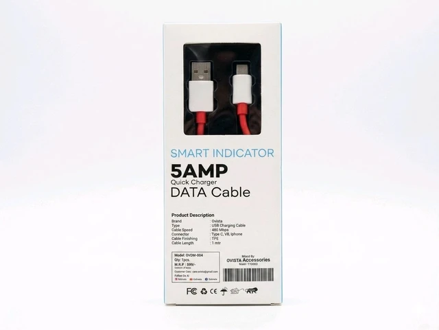 Ovista 100W 5AMP Smart Indicator Data Cable Type C