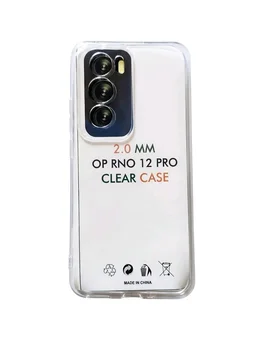 Oppo Reno 12 Pro Clear Case | 2.0mm Shockproof Slim Transparent Back Cover | Premium TPU Crystal Clear Protection Protective Case for Oppo Reno 12 Pro