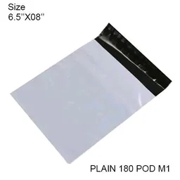 Tamper Proof Courier Bags(6.5X08 PLAIN 180 POD M1) 100 pcs