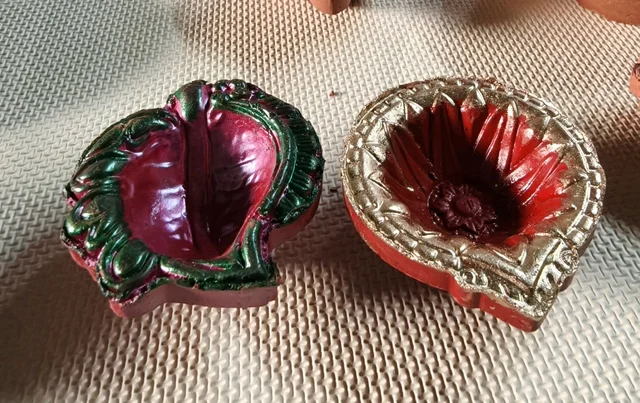 Coloured Diya Size: M