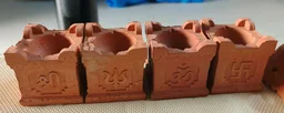 Tulsi Diya_coloured_Small - Plain Large