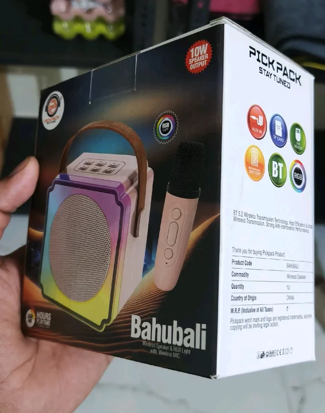 Rechargeable Karaoke Speaker With RGB Light