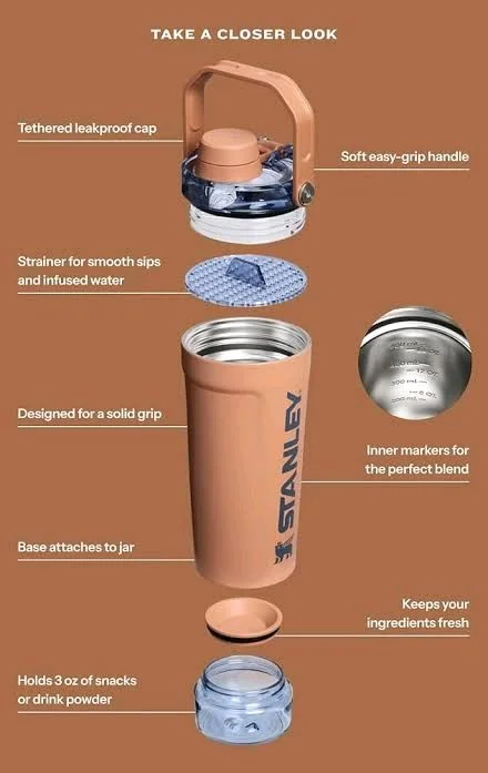 Stanley Gym Shaker Full SS (Premium) - XL, Pink