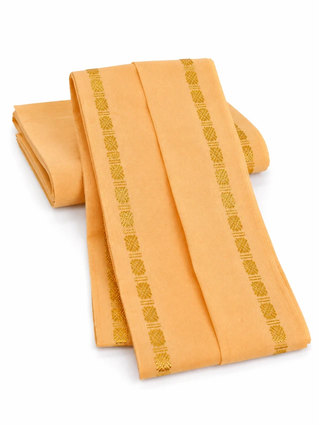 Golden Mix Cotton Uttorio – 2 Meter Traditional Decorative Uttorio