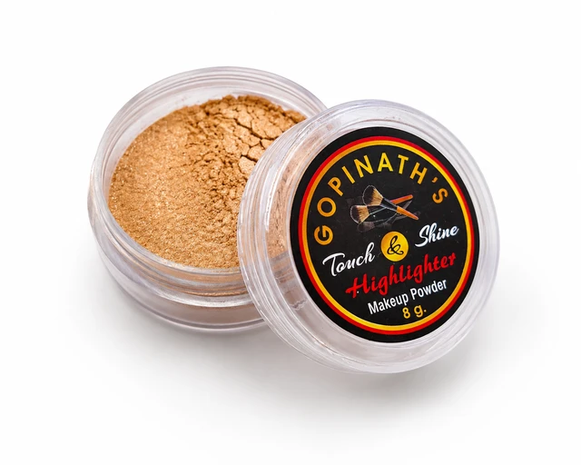 Stage Makeup Gopinath’s Touch & Shine Highlighter Makeup Powder – 8g - Gold