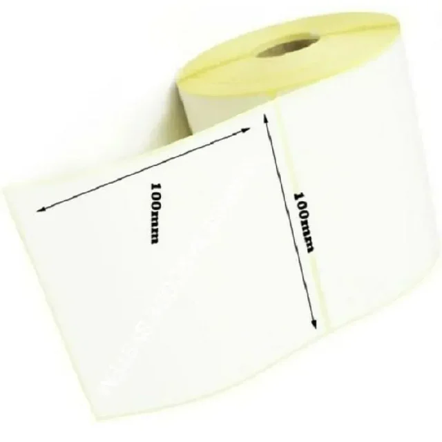 BARCODE LABLE 100MMX100MM CROMO (ribbon required) 500 LABLE