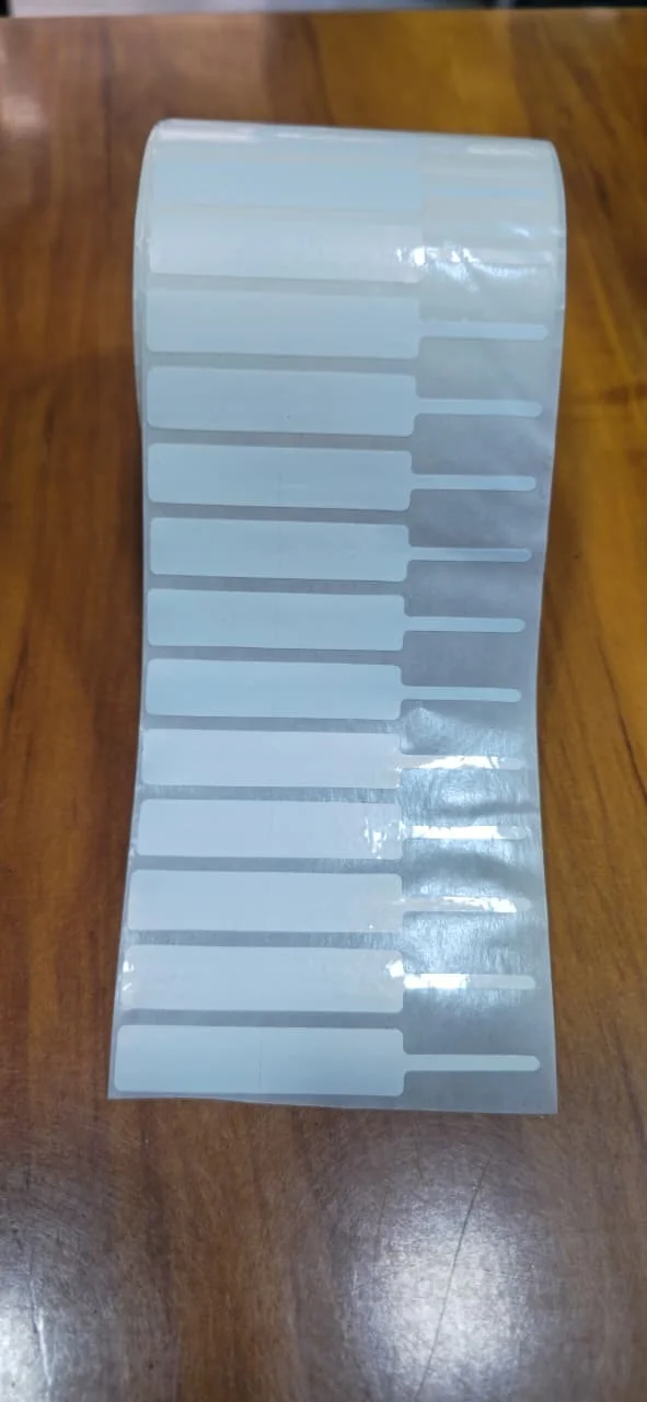 81mm x 12mm Jewellery Hallmark Labels | glossy | Non-Tearable Polyester | Black Print | Fully Self Adhesive | 3000 PCS Roll | Premium Jewellery Price Tags